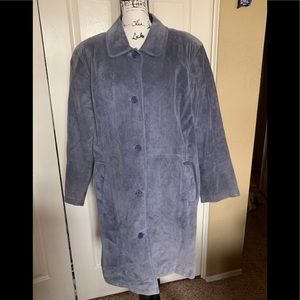 Vintage Centigrade Grayish Purple Suede Long Coat